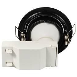 Sygonix SY-6417590 LED vestavné svítidlo, LED, GU10, 3 W, černá, sada 3 ks