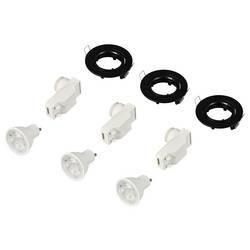 Sygonix SY-6417590 LED vestavné svítidlo, LED, GU10, 3 W, černá, sada 3 ks
