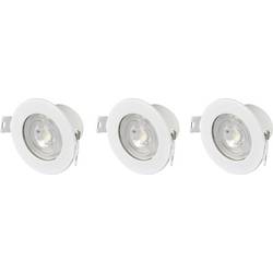 Sygonix SY-6417586 LED vestavné svítidlo sada 3 ks teplá bílá až neutrální bílá LED LED 5.5 W bílá