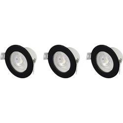 Sygonix SY-6418012 LED vestavné svítidlo, LED, LED, 5.5 W, černá, sada 3 ks