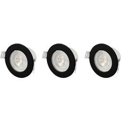 Sygonix SY-6418010 LED vestavné svítidlo, LED, LED, 5.5 W, černá, sada 3 ks
