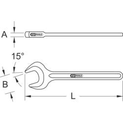 KS Tools 9637165 963.7165 jednostranný klíč Délka klíče (cm) (jen pro nadpis) 25 mm