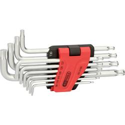 KS Tools 151.5180 TX sada klíčů T 8, T 10, T 15, T 20, T 25, T 27, T 30, T 40, T 45, T 50 10dílná