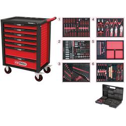 KS Tools 826.7598 dílenský vozík ocelový plech Barva: černá, červená