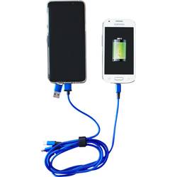 Smrter Nabíjecí kabel USB USB 2.0 USB-A zástrčka, USB-C ® zástrčka, USB-C ® zástrčka, USB-C ® zástrčka 1.20 m modrá SMRTER_TRIO_C_NB