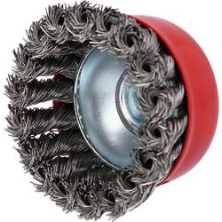 KS Tools 340.0026 Nerezový ocelový hrncový kartáč 0,5 mm, Ø 75 mm