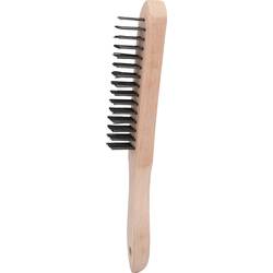KS Tools 201.2311 Ocelový drátěný kartáč 4 řady, 290 mm