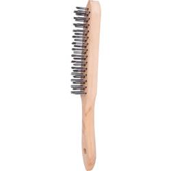 KS Tools 201.2305 Ocelový drátěný kartáč 3 řady, 290 mm