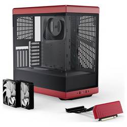 HYTE Y40 Tempered Glass midi tower PC skříň černočervená