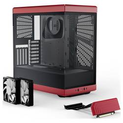 HYTE Y40 Tempered Glass midi tower PC skříň černočervená