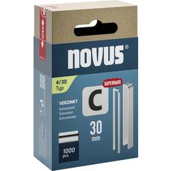 Novus Tools 042-0806 sponky s úzkým hřbetem Typ 4 1000 ks Rozměry (d x š) 30 mm x 6.1 mm