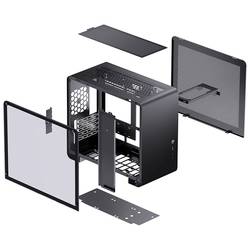 Jonsbo Jonsbo U4 Mini Micro-ATX-Gehäuse, Tempered Glass - schwarz micro tower pouzdro, herní pouzdro, PC skříň vícebarevná