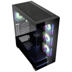 Kolink Kolink Unity Peak ARGB Midi-Tower Showcase, Tempered Glass - schwarz midi tower pouzdro, herní pouzdro, PC skříň černá