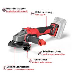 Einhell Professional AXXIO 18/115 4431154 Akumulátorová úhlová bruska 115 mm, bez akumulátoru, bez nabíječky, 700 W, 18 V