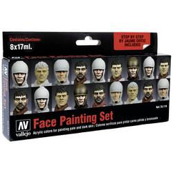 Vallejo 70119 tónovací barva pro modelovou železnici barvy pleti , světle starorůžová , červeno šedá, černá/červená, béžová, fialová, pískově žlutá (matná),