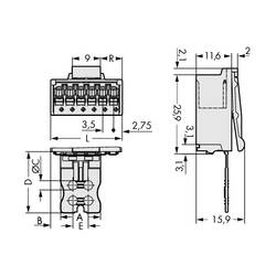 WAGO 2091 konektor do DPS 4, rozteč 3.50 mm, 2091-1504/002-000, 100 ks