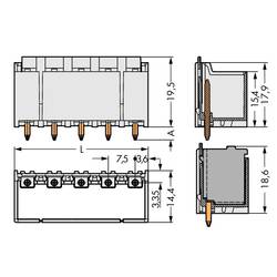 WAGO konektor do DPS 2092 Počet pólů 2 Rastr (rozteč): 7.50 mm 2092-3402/200-000 100 ks