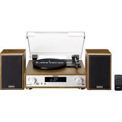 Lenco MC-160WD - HiFi Stereoanlage mit Plattenspieler, DAB+/FM-Radio und Bluetooth gramofon dřevo