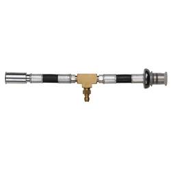 KS Tools 150.2364 Manometr s 1/4 přípojkou na hadici pro univerzální použití s vysokotlakými hadicovými přípojkami 3/8 a 5/16