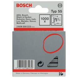 Úzké sponky do sponkovačky, typ 55 - 6 x 1,08 x 18 mm 1000 ks Bosch Accessories 2609200223 Rozměry (d x š) 18 mm x 6 mm