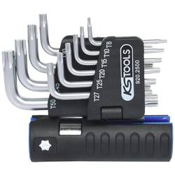 KS Tools 920.2500 TX sada klíčů T 8, T 10, T 15, T 20, T 25, T 27, T 30, T 40, T 45, T 50 10dílná
