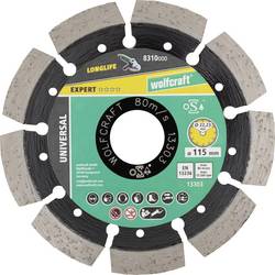 Wolfcraft 8310000 diamantový řezný kotouč 115 mm 1 ks beton, Slínková cihla, přírodní kámen, Pemza, Vápenopísková cihla