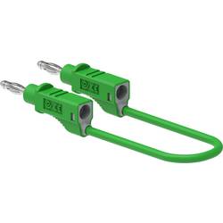 Electro PJP 2112-CD1-100V měřicí kabel banánková zástrčka 4 mm 100 cm zelená 1 ks