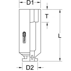3/4 čtyřhranná patka s nástrčkem, 20 mm KS Tools 460.4503