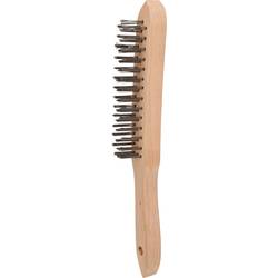 Brilliant Tools BT706003 Ocelový ruční drátěný kartáč 3 řady, 290 mm