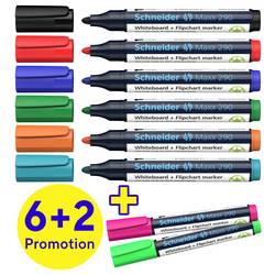 Schneider Schreibgeräte Whiteboard-Marker Maxx 290 8er Set sortiert, 6+2 Aktion 129098 popisovač na bílé tabule 8 ks