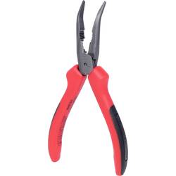 KS Tools 1192018 ploché jehlové kleště 45° zahnuté nástrojová ocel 165 mm
