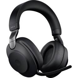 Jabra Evolve2 85 UC Sluchátka Over Ear Bluetooth®, kabelová stereo černá Redukce šumu mikrofonu regulace hlasitosti, Indikátor nabití, Vypnutí zvuku mikrofonu