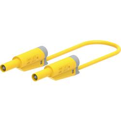 Electro PJP 2714-IEC-CD1-100J měřicí kabel zásuvkový konektor 4 mm, banánková zástrčka 100 cm žlutá 1 ks
