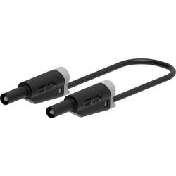 Electro PJP 2714-IEC-CD1-25N měřicí kabel zásuvkový konektor 4 mm, banánková zástrčka 25 cm černá 1 ks