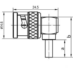 Telegärtner 100023304 100023304 BNC konektor zástrčka, zahnutá 50 Ω 1 ks
