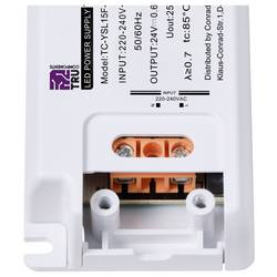 TRU COMPONENTS TC-YSL15F-2400625 napájecí zdroj pro LED konstantní napětí 15 W 0.625 A 24 V/DC schválení nábytku , přepětí , montáž na nehořlavém povrchu 1 ks