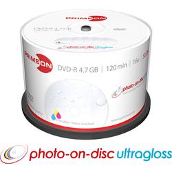 Primeon 2761207 DVD-R 4.7 GB 50 ks vřeteno s potiskem, povrch s vysokým leskem, vodotěsný, odolné vůči otěru