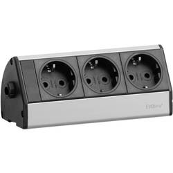 EVOline 93000393 Zásuvková lišta černá, stříbrná DE schuko zástrčka/zásuvky 1 ks