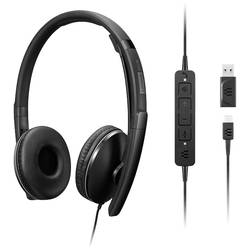 Lenovo Gen 2 Headset otevřená (On Ear) kabelová stereo černá Redukce šumu mikrofonu Vypnutí zvuku mikrofonu telefon