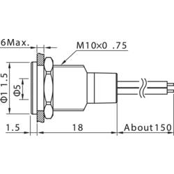 TRU COMPONENTS TC-7495180 LED žárovka zelená 12 V DC/AC