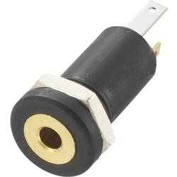 TRU COMPONENTS 1572251 jack konektor 2.5 mm zásuvka, vestavná vertikální Pólů: 3 stereo černá 1 ks
