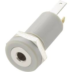 TRU COMPONENTS 1572253 jack konektor 2.5 mm zásuvka, vestavná vertikální Pólů: 4 stereo šedá 1 ks