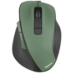 Hama optická ergonomická myš, přenos bezdrátový, 6 tlačítko, 1600 dpi, lesní zelená