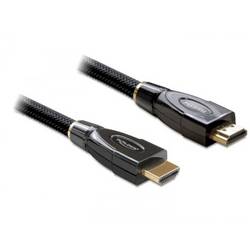 Delock HDMI kabel Zástrčka HDMI-A 5 m černá 82739 4K UHD, pozlacené kontakty, třížilový stíněný, kroucený HDMI kabel