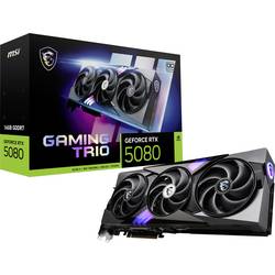 MSI grafická karta Nvidia RTX 5080 16GB GAMING TRIO OC 16 GB GDDR7 RAM PCIe x16 HDMI® 2.1, DisplayPort 2.1