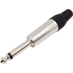 TRU COMPONENTS 1408824 jack konektor 6.35 mm zástrčka, rovná Pólů: 2 mono stříbrná 1 ks