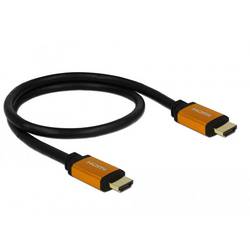 Delock HDMI kabel Zástrčka HDMI-A 0.5 m černá, zlatá 85726 třížilový stíněný, pozlacené kontakty, 8K UHD HDMI kabel