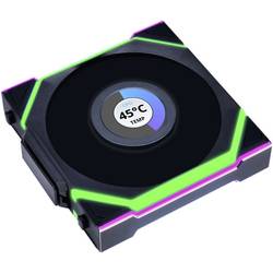 Lian Li Lian Li UNI FAN SL Wireless LCD Lüfter, ARGB, PWM - Reverse Blade, 120 mm PC větrák s krytem černá (š x v x h) 120 x 124.5 x 28 mm
