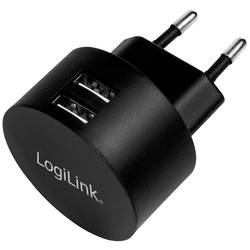 LogiLink Ladegerät USB nabíječka, 2x USB A, 10.5 W, černá