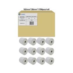 G&G etikety v roli 102 x 38 mm papír bílá 12 role trvalé RL-P-S2011-102*38*1790-BK/WT univerzální etikety